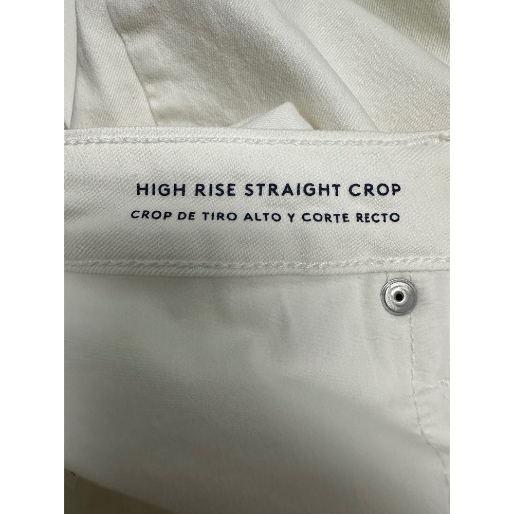 Universal Thread High Rise Straight Crop Cream Button Fly Distressed 2/26R - Picture 5 of 10
